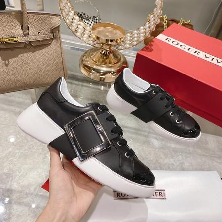 Designer Brand RV Womens High Quality Genuine Leather 5cm inside Height Sneaker 2022SS TXBW002