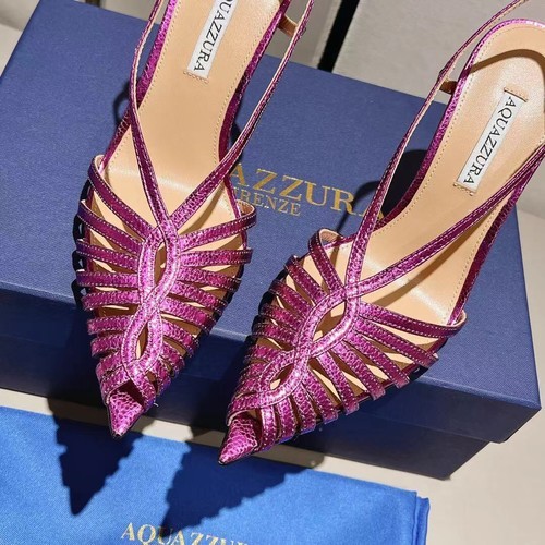 Design Brand AQZ Womens High Quality Genuine Leather 10cm High Heels 2023SS TXBW02