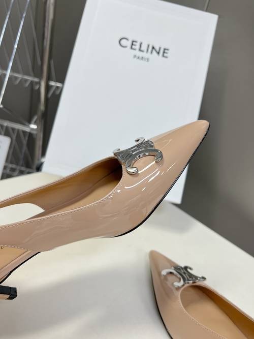 Design Brand Ce Women Leather High Heels 5cm Original Quality Shoes DXS01 2024SS