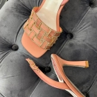 Designer Brand RC Womens High Quality Genuine Leather 8.5cm High Heeled Sandals 2022SS DXS03