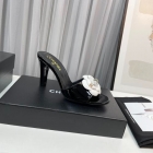 Design Brand C Womens Original Quality Genuine Leather High Heeled Slippers 2023SS G106