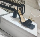 Design Brand D Womens Original Quality Genuine Leather 6cm, 8cm Heeled Slippers 2023SS G106