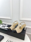 Design Brand C Womens Original Quality Genuine Leather 8cm Heeled Sandals  2023SS G106